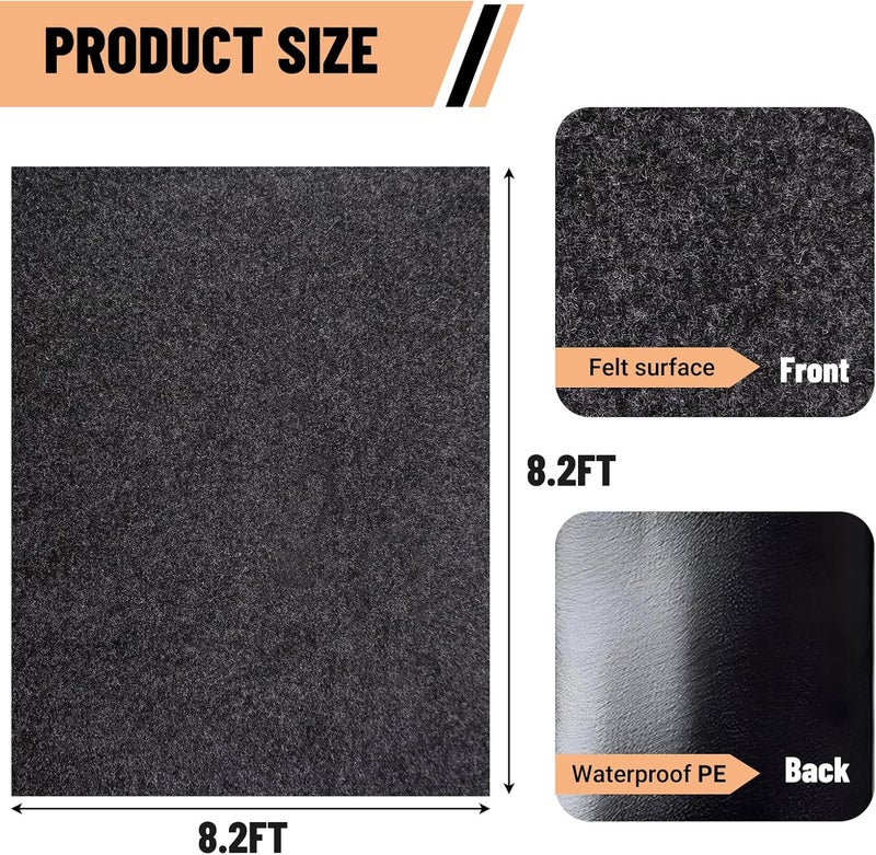 HolyMaji 8.2 x 8.2 FT Outdoor Storage Shed Floor Mat Waterproof Garden Shed Flooring Mat Washable Carport Furniture Dustproof Anti-Slip Pad for Protect Shed Flooring from Wear - Tool Shed Not Include - Image 2